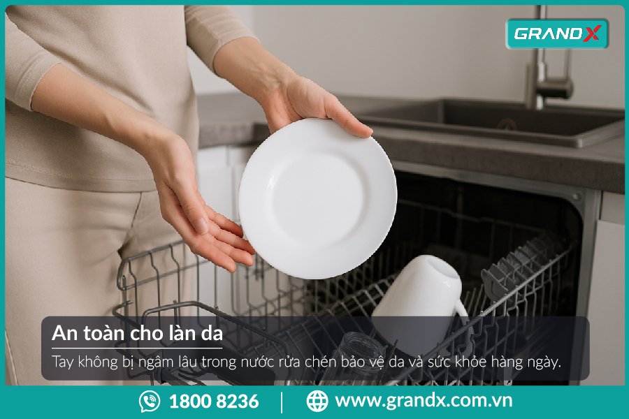 máy rửa bát an toàn cho làn da