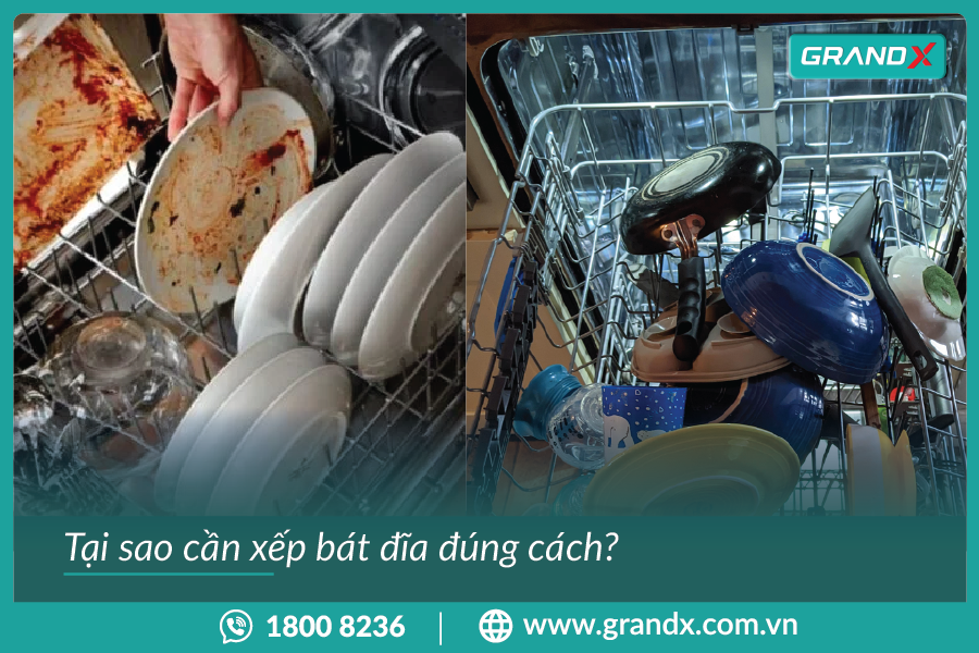 Cách xếp bát đĩa vào máy rửa bát