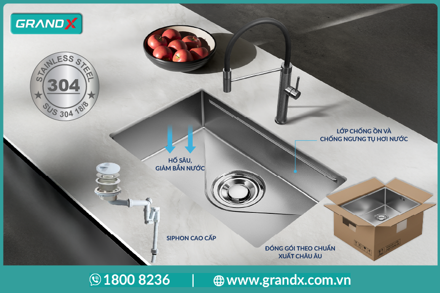 chậu rửa bát 1 hố