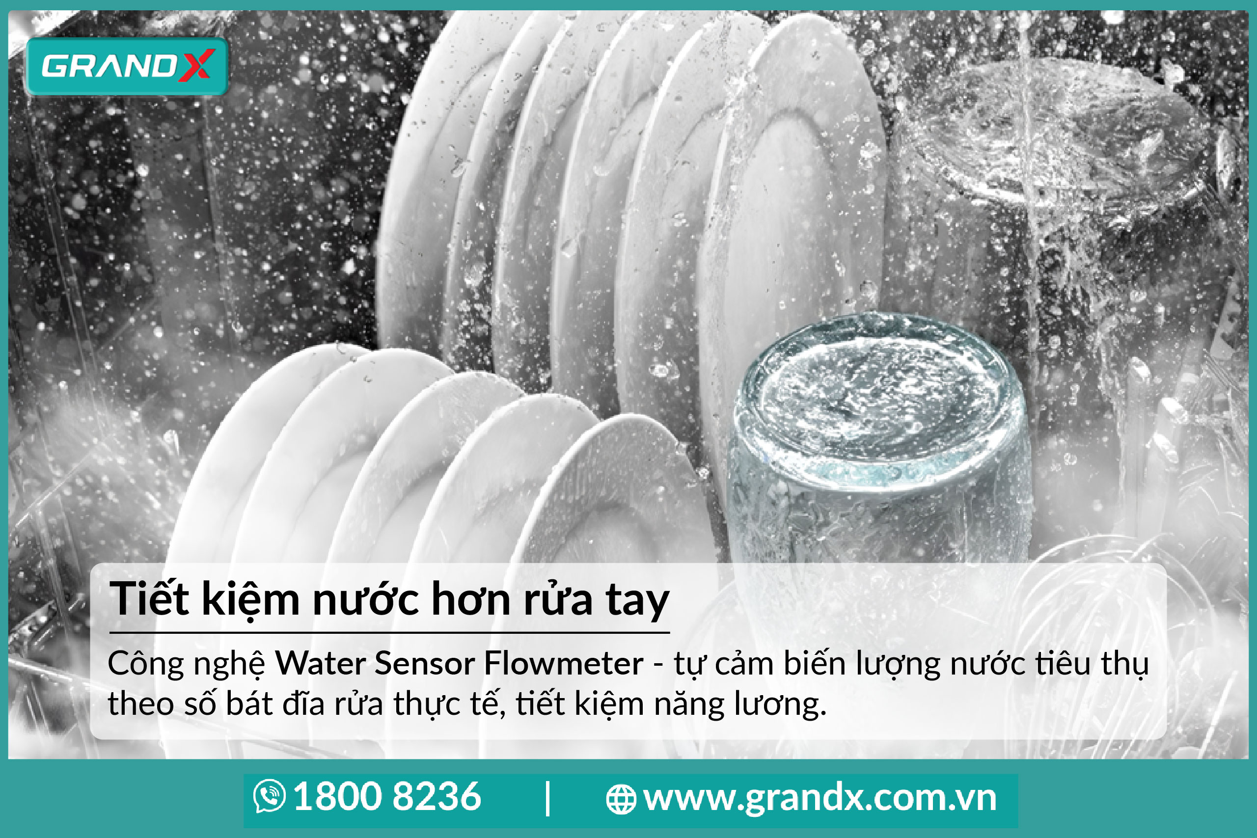 Máy rửa bát giúp tiết kiệm nước hơn nhiều so với rửa bát bằng tay