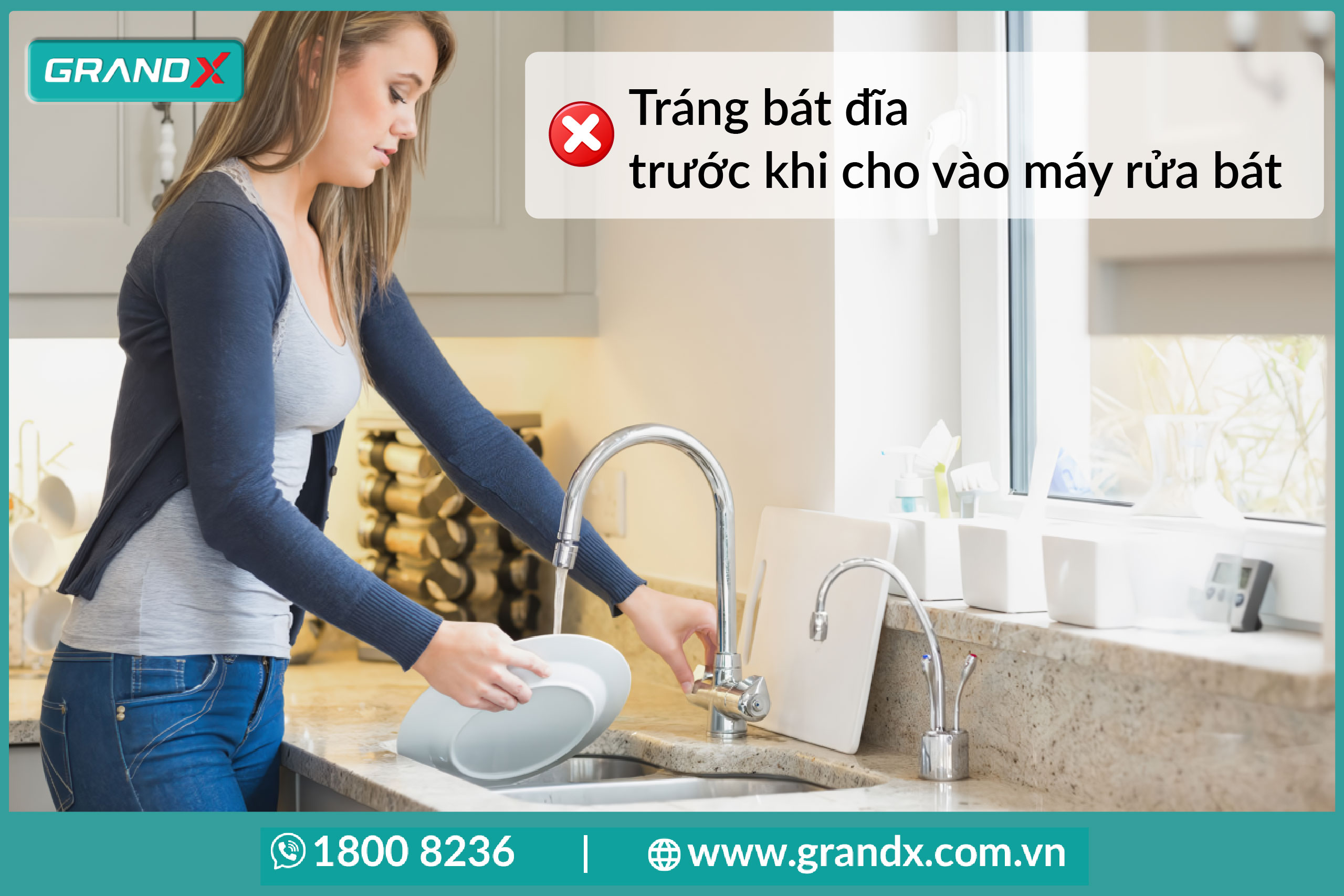 Người dùng không cần tráng bát đĩa trước khi cho vào máy