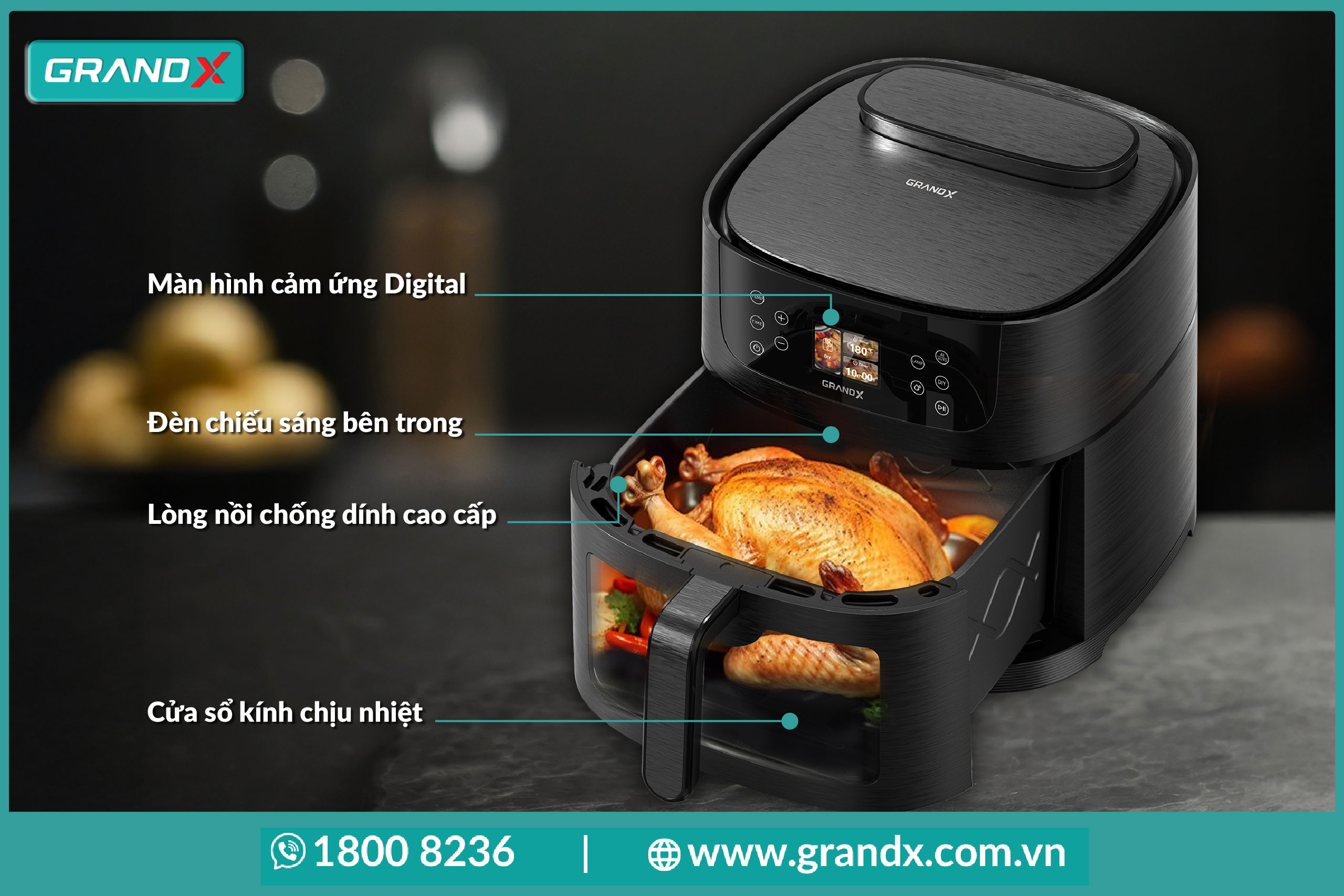 Nồi chiên không dầu GrandX