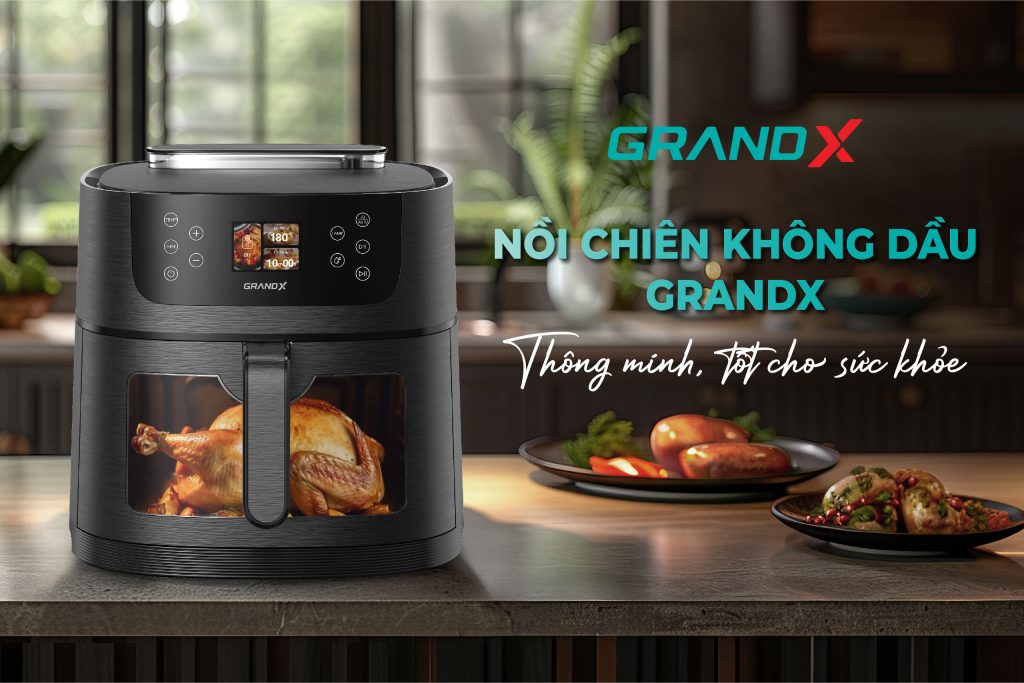 Nồi chiên không dầu GrandX có dung tích siêu lớn