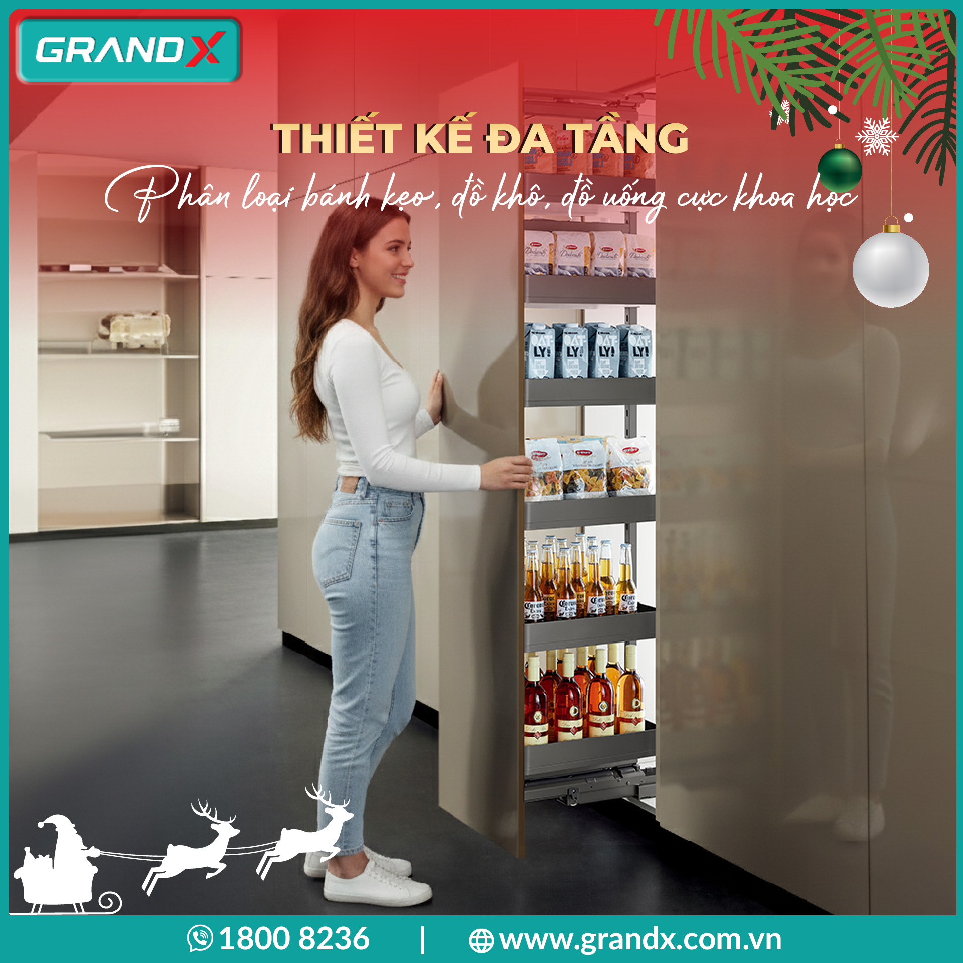 Tủ đồ khô GrandX không chỉ là sản phẩm nội thất của nhà bếp mà còn là người bạn giúp lưu trữ cả thế giới cho mọi căn bếp hiện đại.