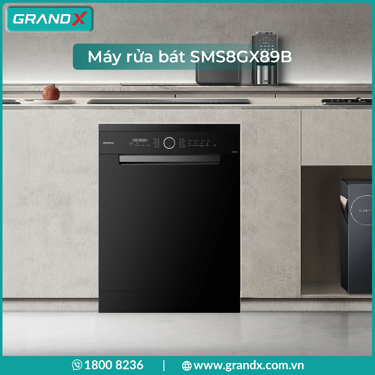 Máy rửa bát GrandX được trang bị thêm những chức năng tăng cường thông minh vượt trội.