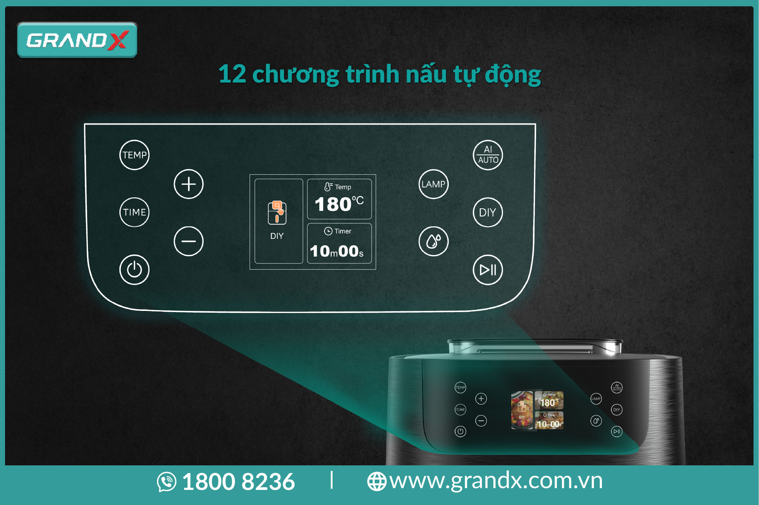 12 chương trình nấu tự động giúp chế biến món ăn đa dạng và chuyên nghiệp